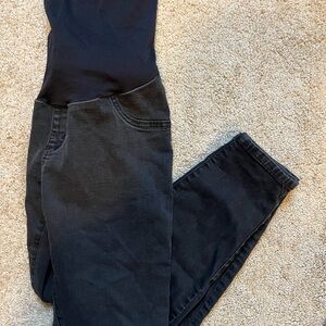 Sonoma Black Maternity Jeggings with Black Stretch Panel
